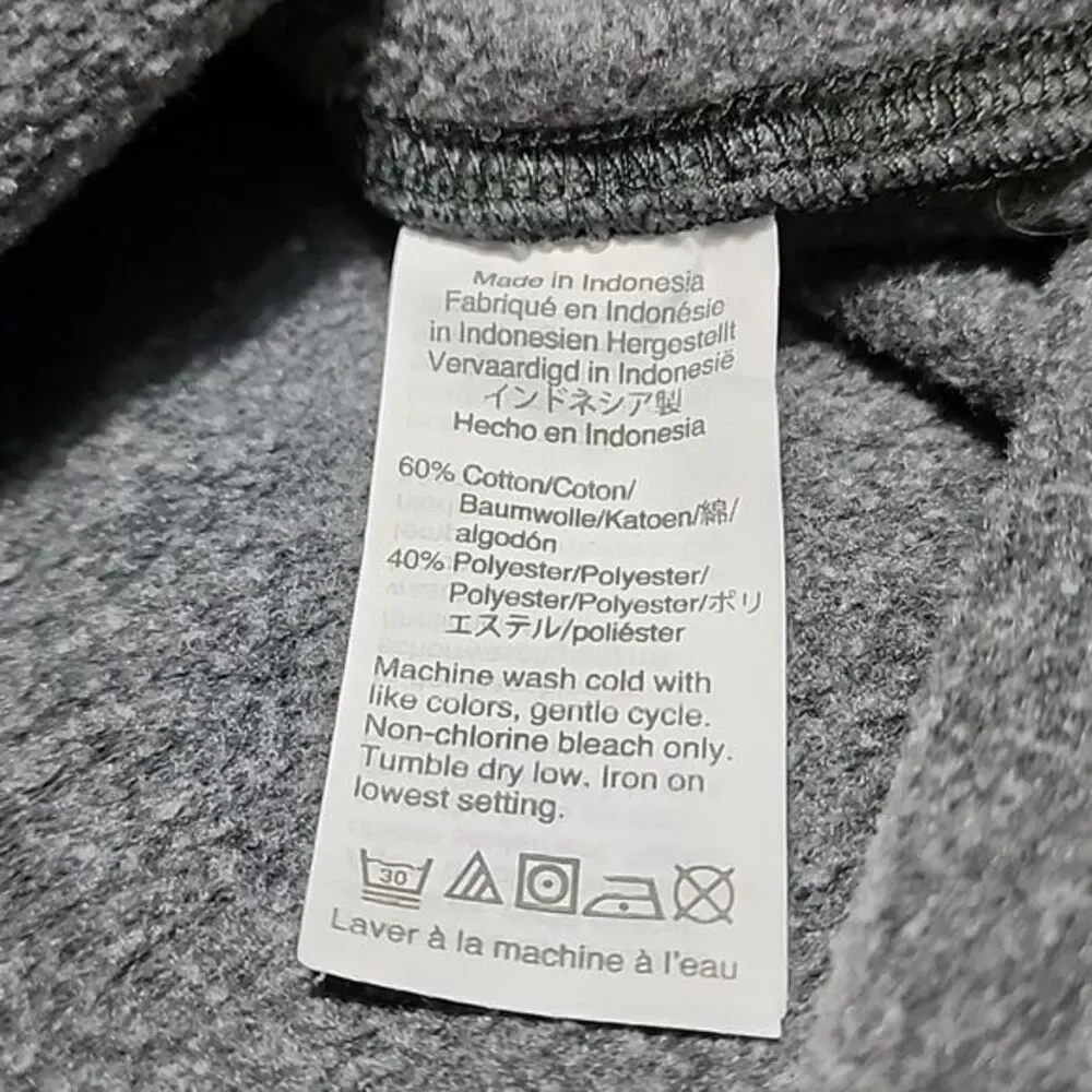 J.Crew Authentic Fleece Pullover Mens Mock Neck‎ Henley Charcoal Gray XL